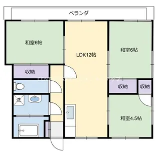 高洲町黒川第一マンション【205号室】の間取り