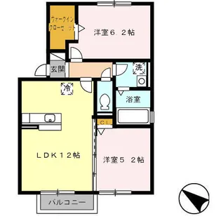 エルクール【201号室】の間取り
