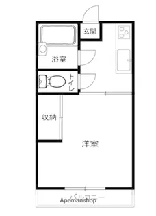 パインオリーブ【108号室】の間取り