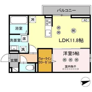DーRESENAKJ【2階】の間取り
