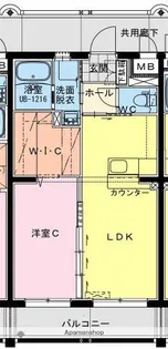 MARINE ROAD【105号室】の間取り