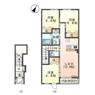 CHALEUR K【2階】の間取り
