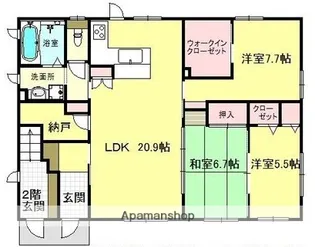 シャーメゾン大町【101号室】の間取り