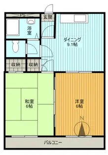 クレール宮崎【501号室】の間取り