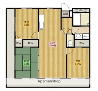 パストラル柳丸Ⅱ【707号室】の間取り