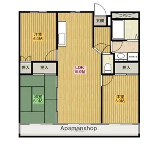 パストラル柳丸Ⅱ【203号室】の間取り