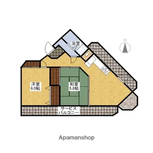 西池セントラルハイツ【403号室】の間取り