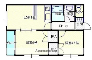 PINE VIEW【401号室】の間取り