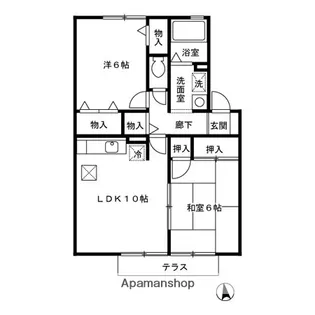 あおきヶ丘【102号室】の間取り