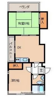 ライフインコダマ【203号室】の間取り