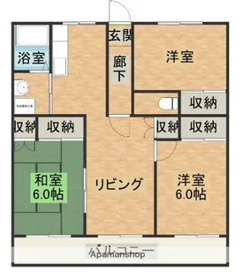 ブライトネス天神Ⅰ【202号室】の間取り