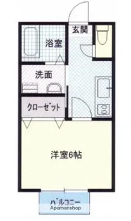 VIZIO KAWAGOE【102号室】の間取り