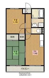 グリーンヴィラ【202号室】の間取り