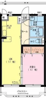レザンス波島【3階】の間取り