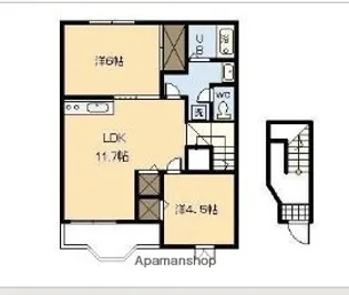 ジャン・ハッピネス【B202号室】の間取り