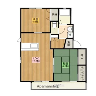 ドミール城ヶ崎【2階】の間取り