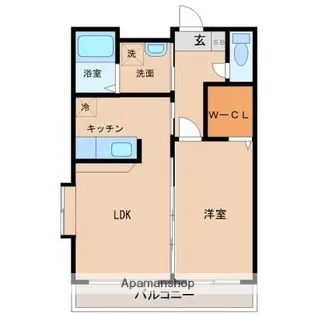 サンフォルトゥーナ神宮【205号室】の間取り