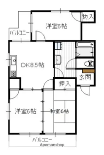 フレグランス【202号室】の間取り