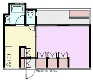 サンライズ橘【202号室】の間取り