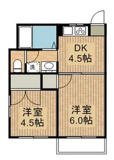 佐伯コーポⅡ【101号室】の間取り