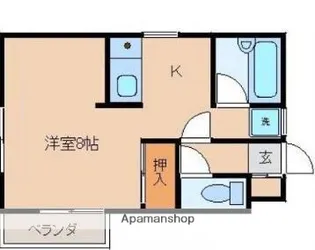セレニティ川添【A205号室】の間取り