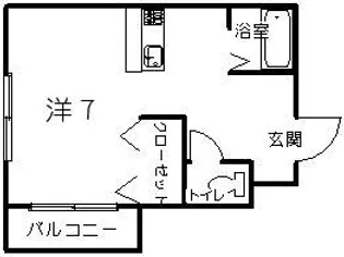 セレニティ川添【B303号室】の間取り