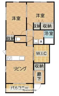 レトア ブランシェ 神宮北 A棟【102号室】の間取り