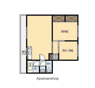 山春ビル霧島【410号室】の間取り
