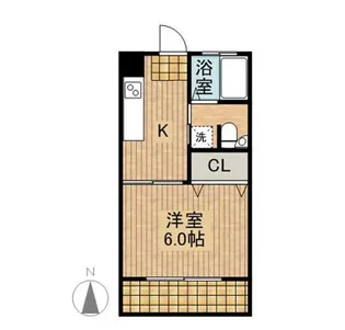今村コーポ【406号室】の間取り
