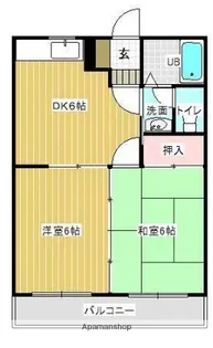 フレール花山手【203号室】の間取り