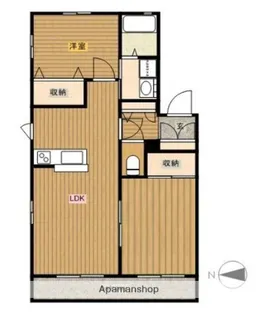 ディアス笹原【1階】の間取り