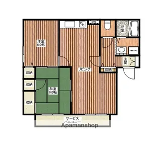 セジュールヒダカ【A203号室】の間取り