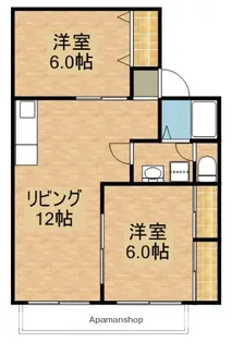 サンハイム石山【2階】の間取り