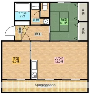 清水コーポ【402号室】の間取り
