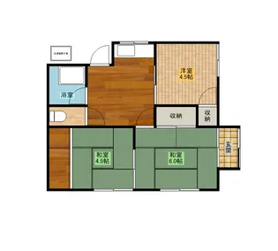 宮崎県宮崎市城ケ崎3丁目【一戸建】の間取り