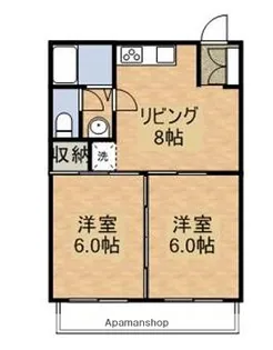 サンライズ矢野Ⅱ【2階】の間取り
