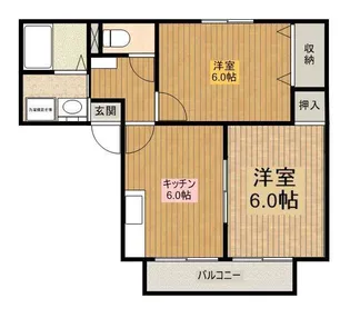 ディアコート恒久Ⅱ【103号室】の間取り