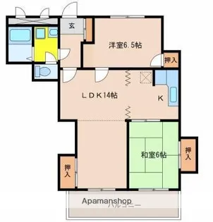 バンベールハウス【A402号室】の間取り