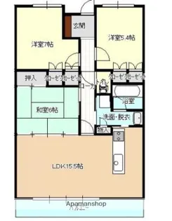 サーパス附属小前【604号室】の間取り