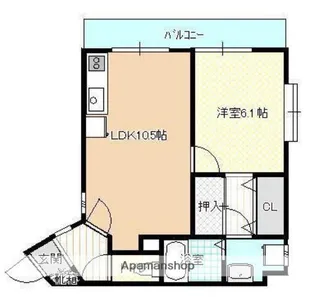 クレストコート【303号室】の間取り