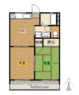 ダイアモンダスト【203号室】の間取り