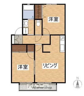 セジュールヒダカⅡ【202号室】の間取り