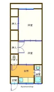 レジデンストピカ【Ⅱ102号室】の間取り