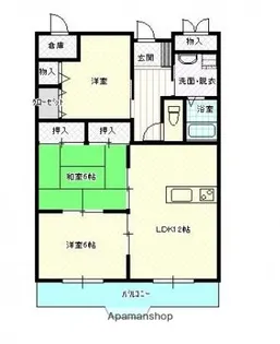 ハイアート【201号室】の間取り