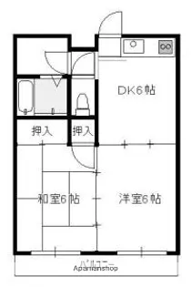 シティハイツ堀川Ⅱ【3階】の間取り
