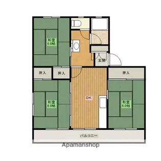 宇田ハイツ【402号室】の間取り