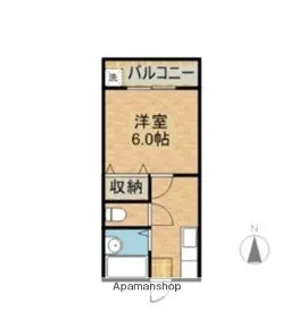 アルフォンス清水Ⅱ番館【205号室】の間取り