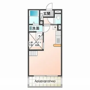 バンベール江平【405号室】の間取り