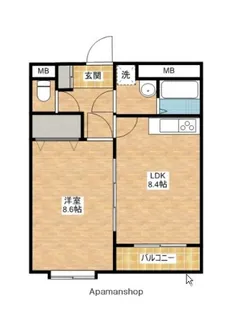 清水町MAマンション【102号室】の間取り