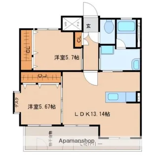 GRACERY【101号室】の間取り